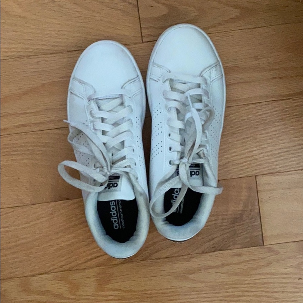 White Stab Smith cloud foam adidas tennis shoes